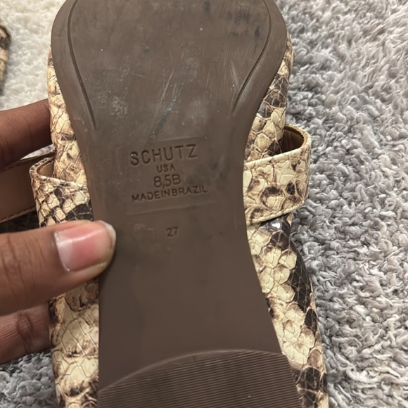 SCHUTZ Mary Jane style size 8.5 snake embossed - Picture 6 of 10